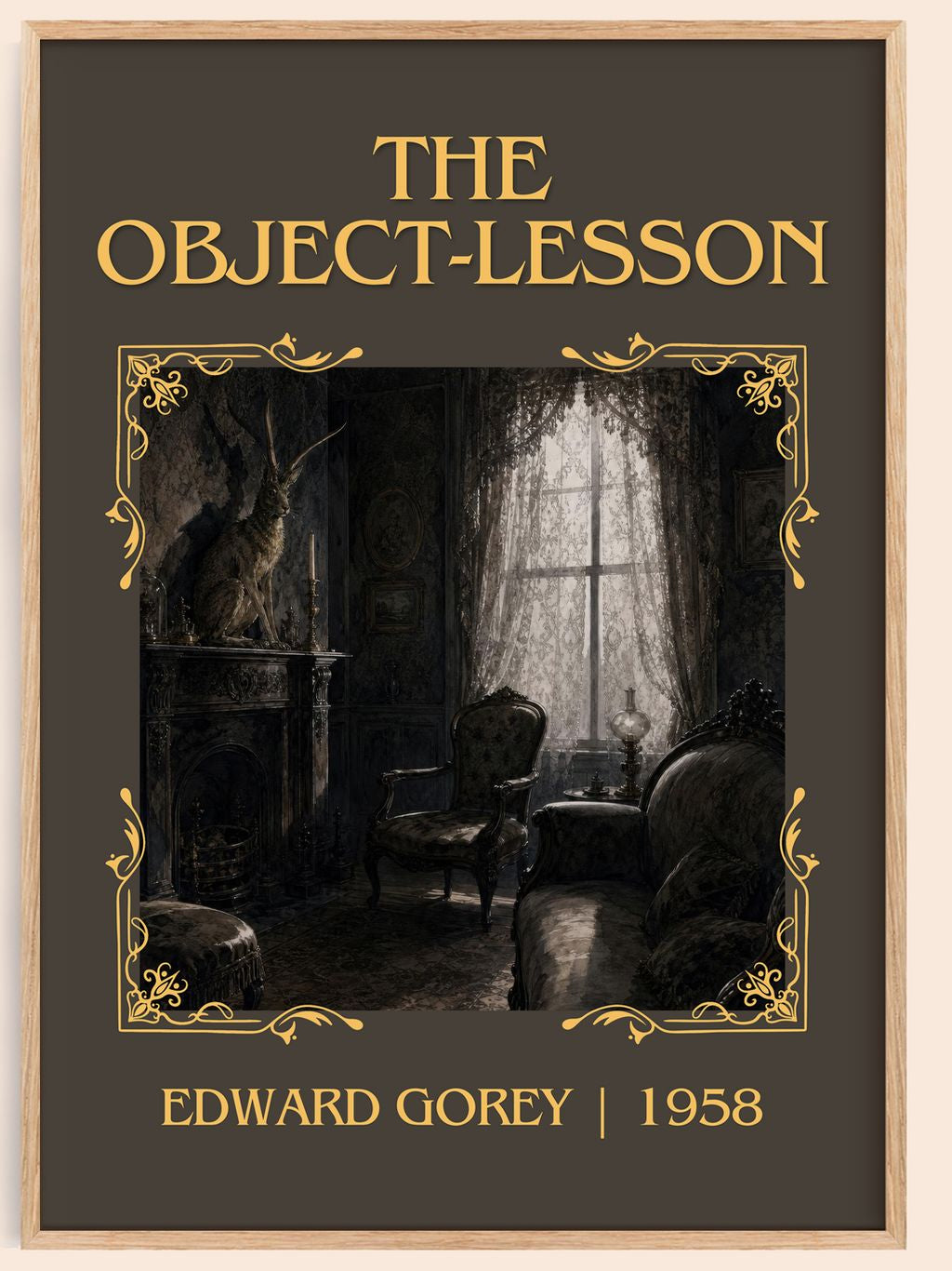 The Object-Lesson Classic Book Art Print by Edward Gorey – book poster