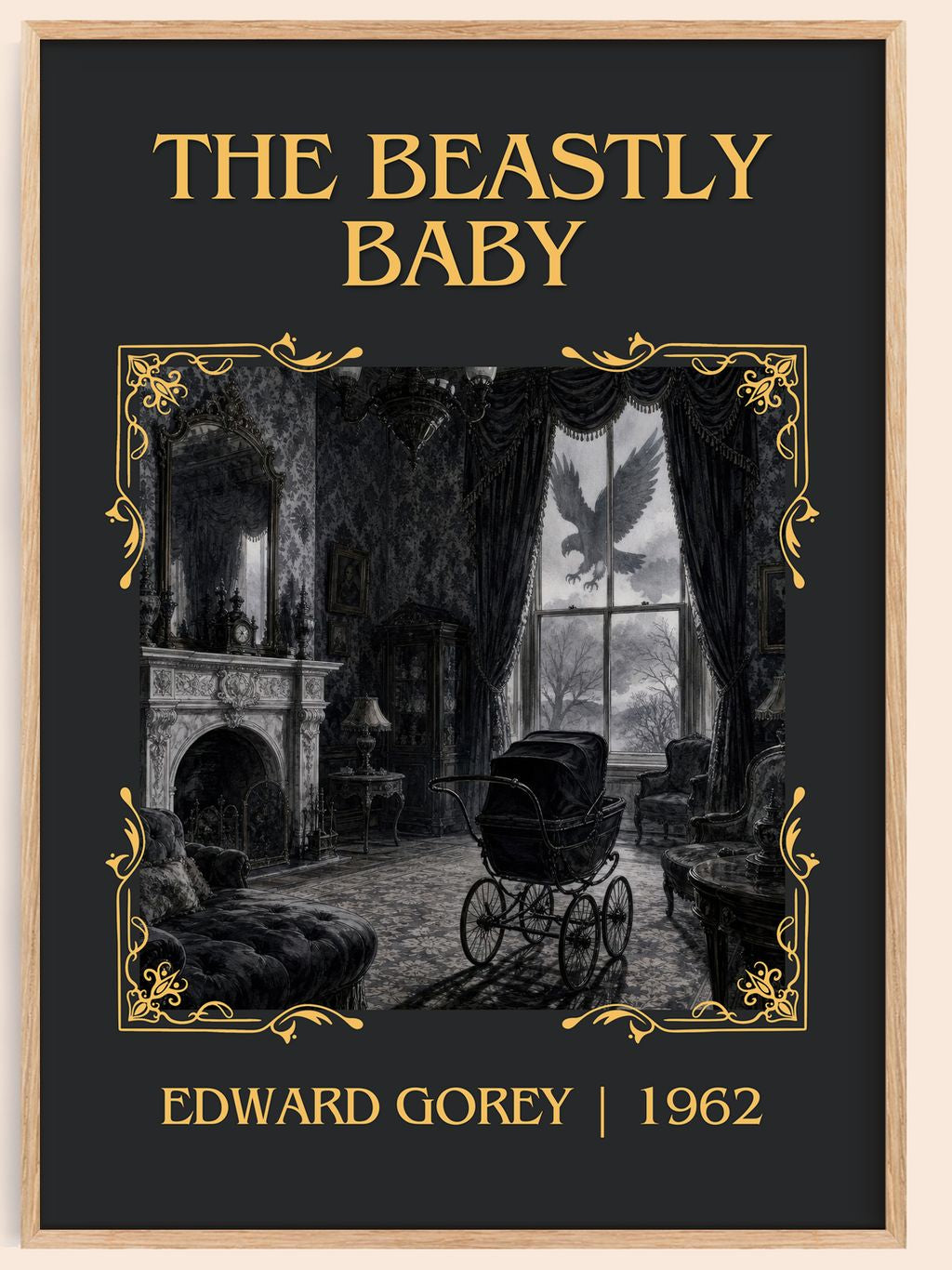 The Beastly Baby Classic Book Art Print by Edward Gorey – book poster