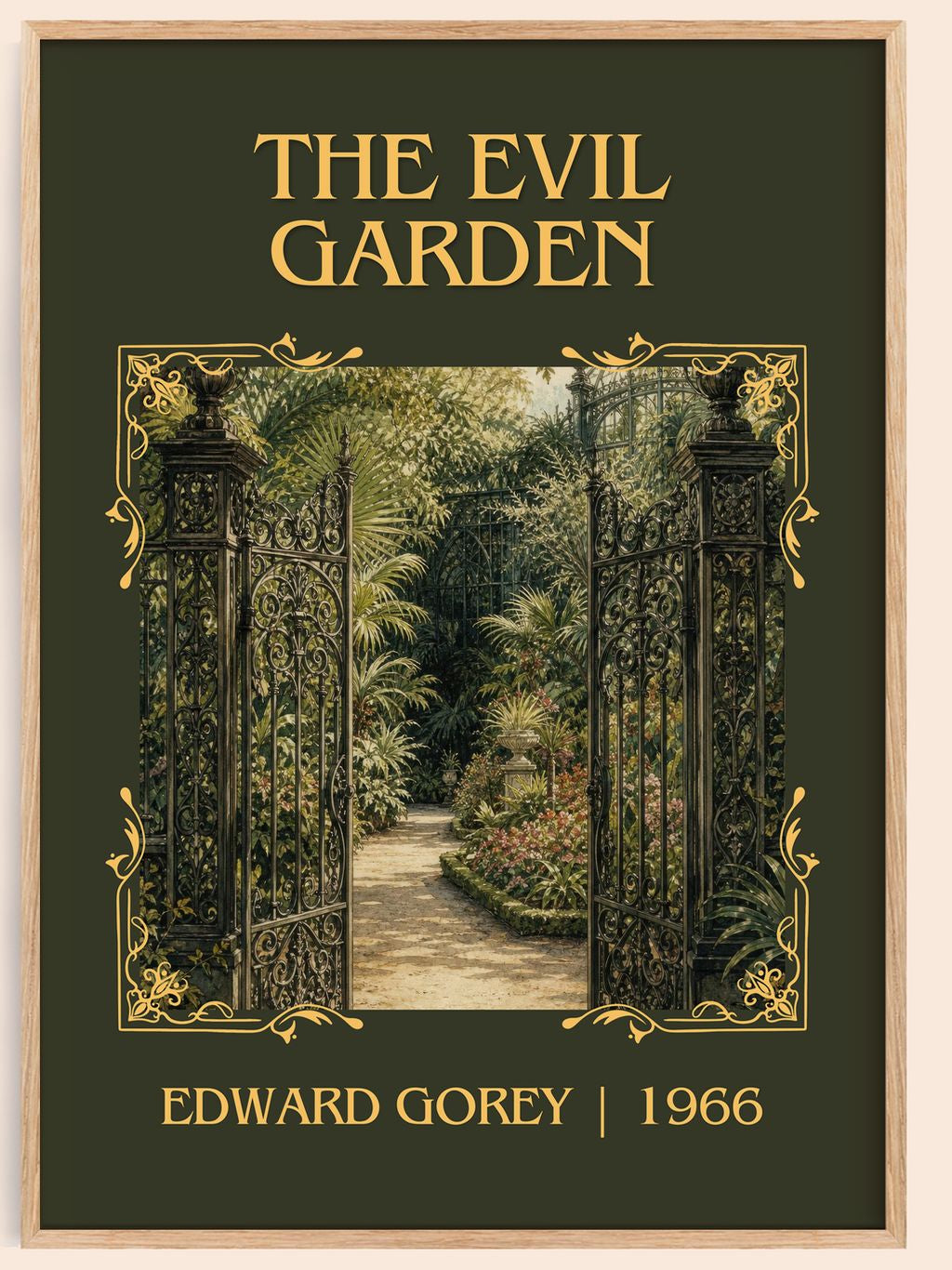 The Evil Garden Classic Book Art Print by Edward Gorey – book poster