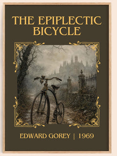 The Epiplectic Bicycle Classic Book Art Print by Edward Gorey – book poster