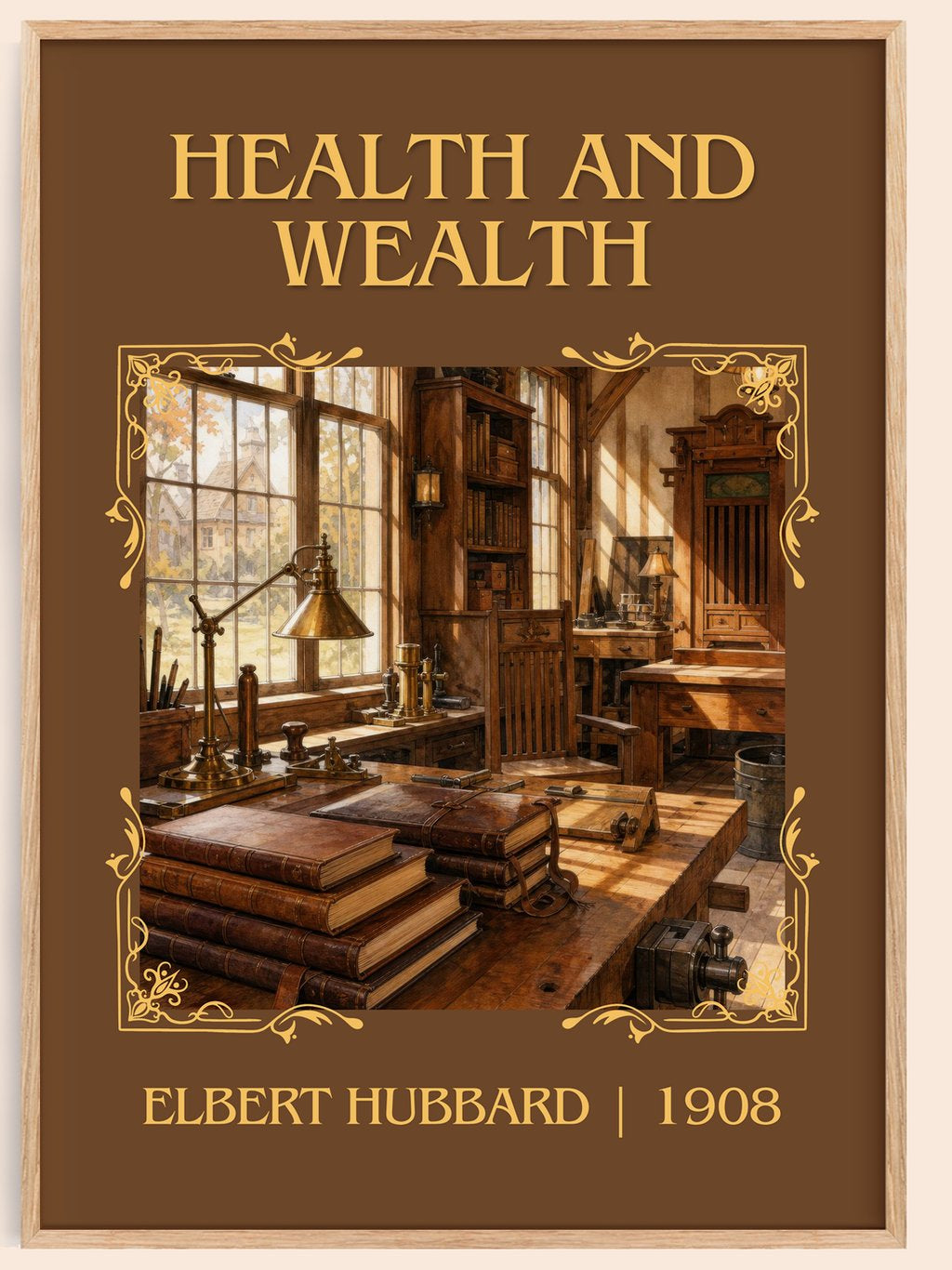 Health And Wealth Classic Book Art Print by Elbert Hubbard – book poster