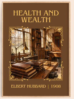 Health And Wealth Classic Book Art Print by Elbert Hubbard – book poster