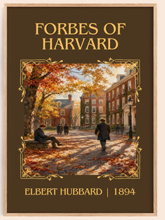 Forbes Of Harvard Classic Book Art Print by Elbert Hubbard – book poster