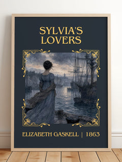 Sylvia'S Lovers Classic Book Art Print by Elizabeth Gaskell – framed print leaning on a wooden floor