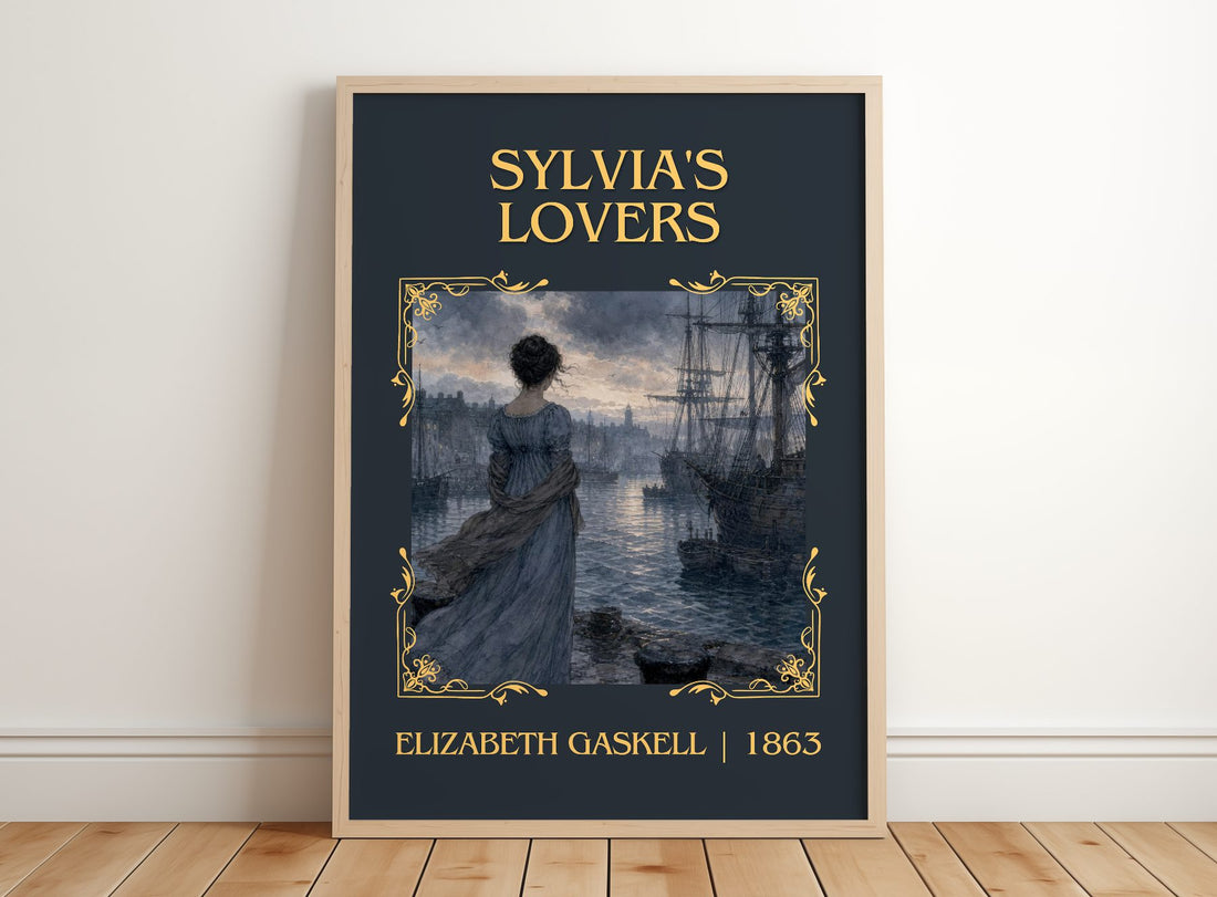 Sylvia'S Lovers Classic Book Art Print by Elizabeth Gaskell – framed print leaning on a wooden floor
