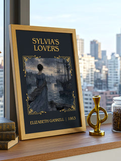 Sylvia'S Lovers Classic Book Art Print by Elizabeth Gaskell – framed print on a city-view windowsill