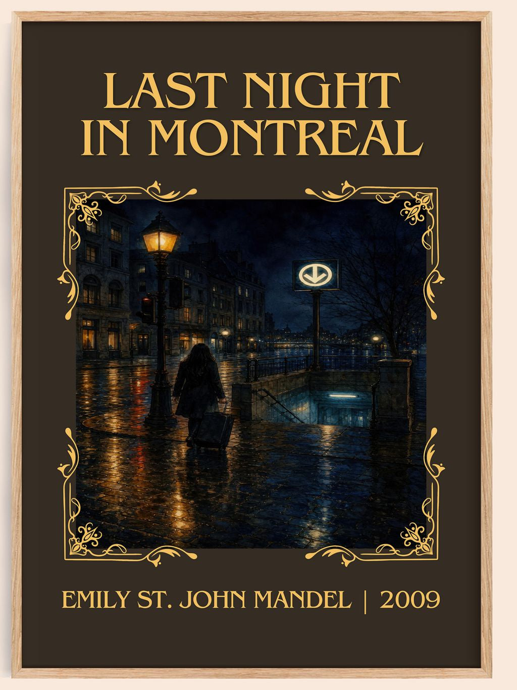 Last Night In Montreal Classic Book Art Print by Emily St. John Mandel – book poster