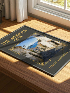 The Singer'S Gun Classic Book Art Print by Emily St. John Mandel – print on a sunlit desk