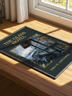 The Glass Hotel Classic Book Art Print by Emily St. John Mandel – print on a sunlit desk