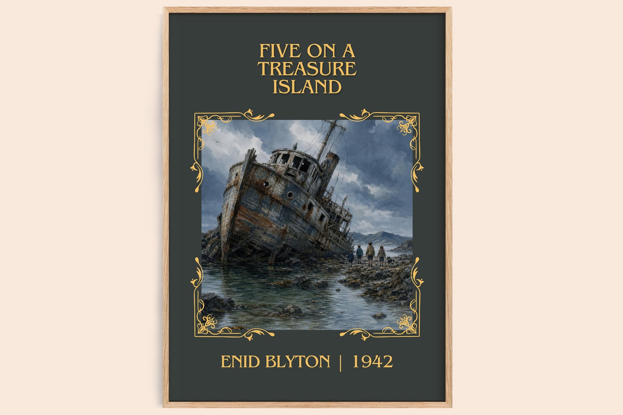 Five On A Treasure Island Classic Book Art Print by Enid Blyton