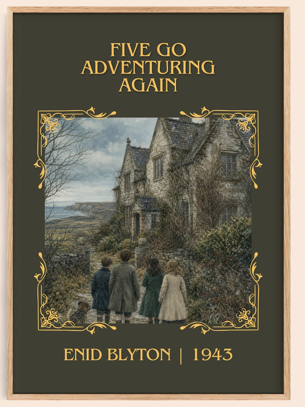 Five Go Adventuring Again Classic Book Art Print by Enid Blyton – book poster