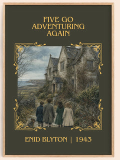 Five Go Adventuring Again Classic Book Art Print by Enid Blyton – book poster