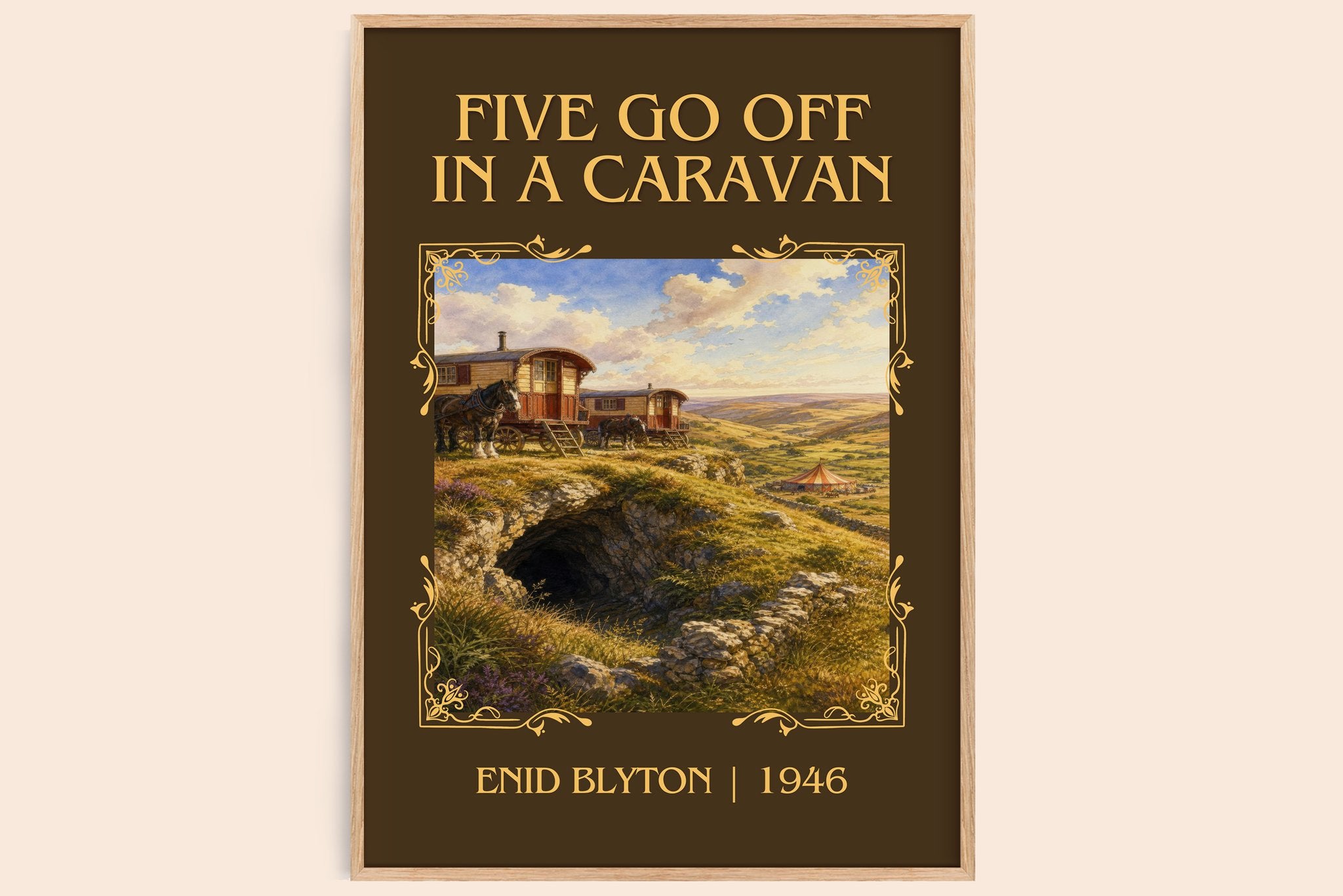 Five Go Off In A Caravan Classic Book Art Print by Enid Blyton