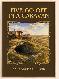 Five Go Off In A Caravan Classic Book Art Print by Enid Blyton – book poster