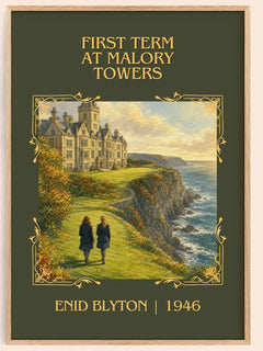 First Term At Malory Towers Classic Book Art Print by Enid Blyton – book poster