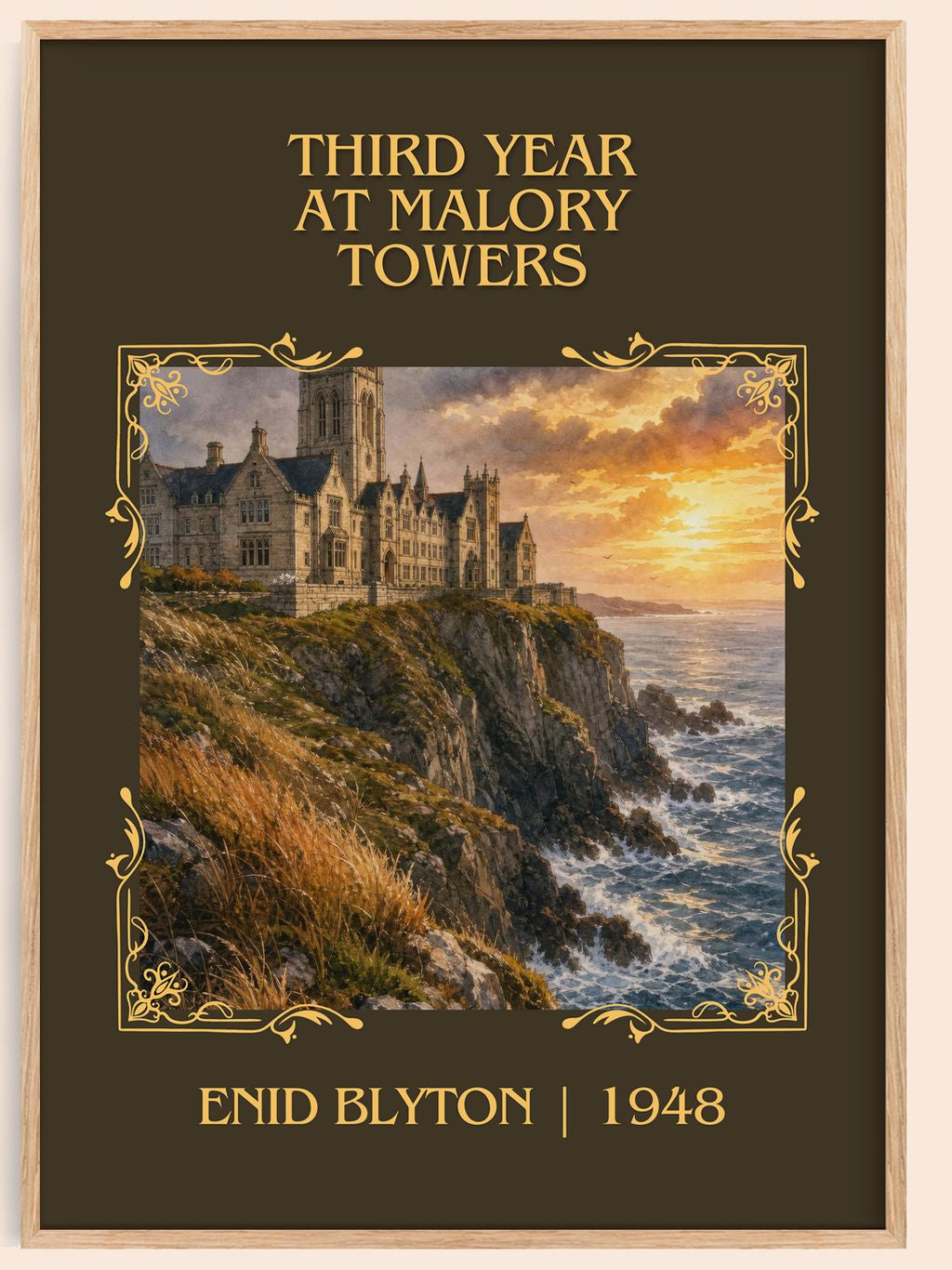 Third Year At Malory Towers Classic Book Art Print by Enid Blyton – book poster