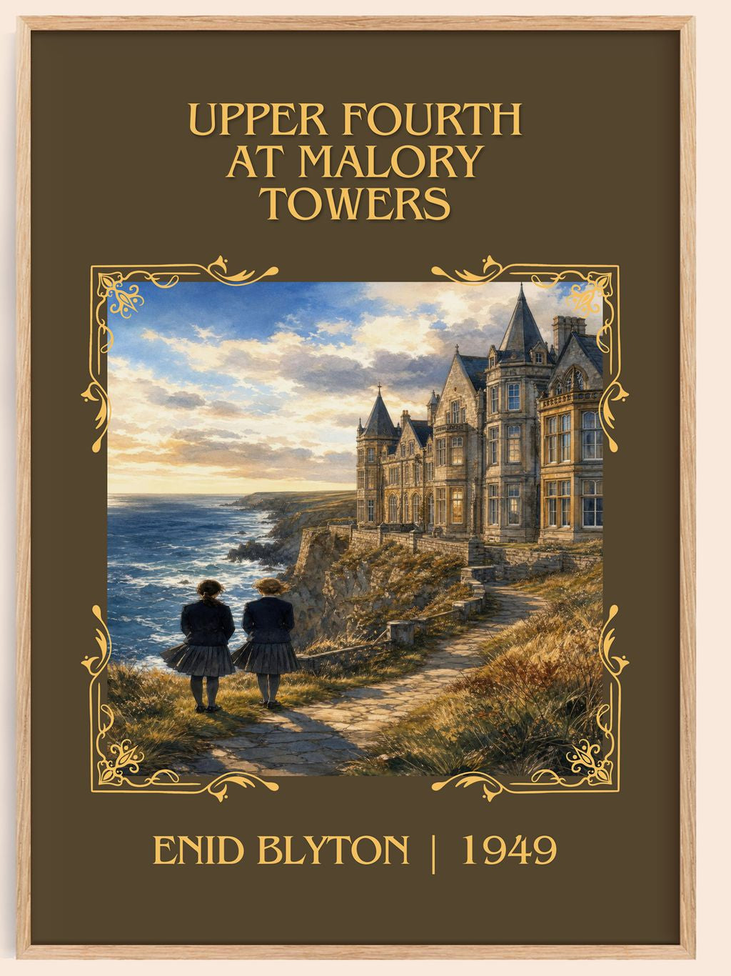 Upper Fourth At Malory Towers Classic Book Art Print by Enid Blyton – book poster