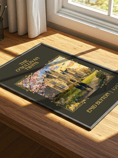 The O'Sullivan Twins Classic Book Art Print by Enid Blyton – print on a sunlit desk