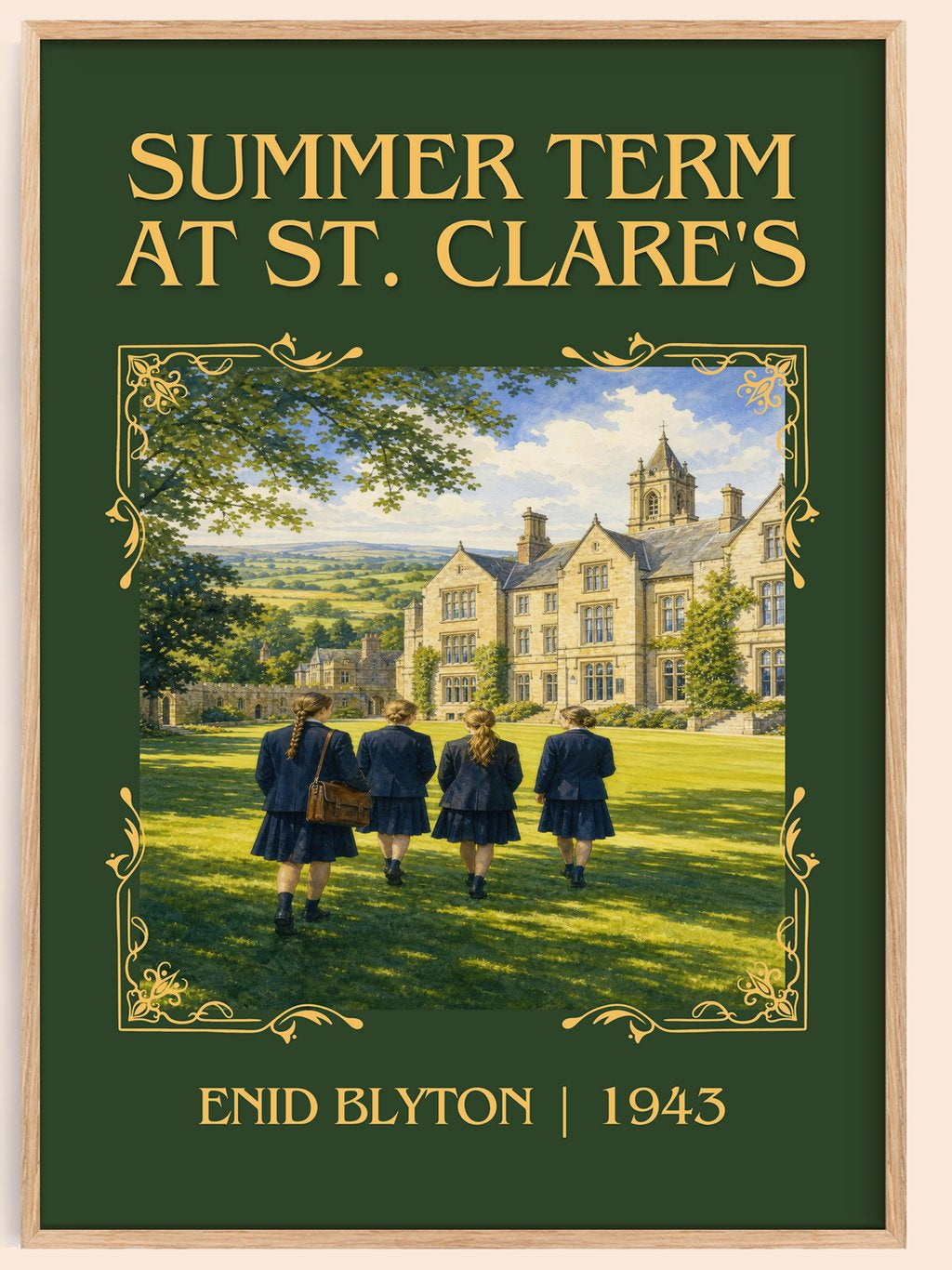 Summer Term At St. Clare'S Classic Book Art Print by Enid Blyton – book poster
