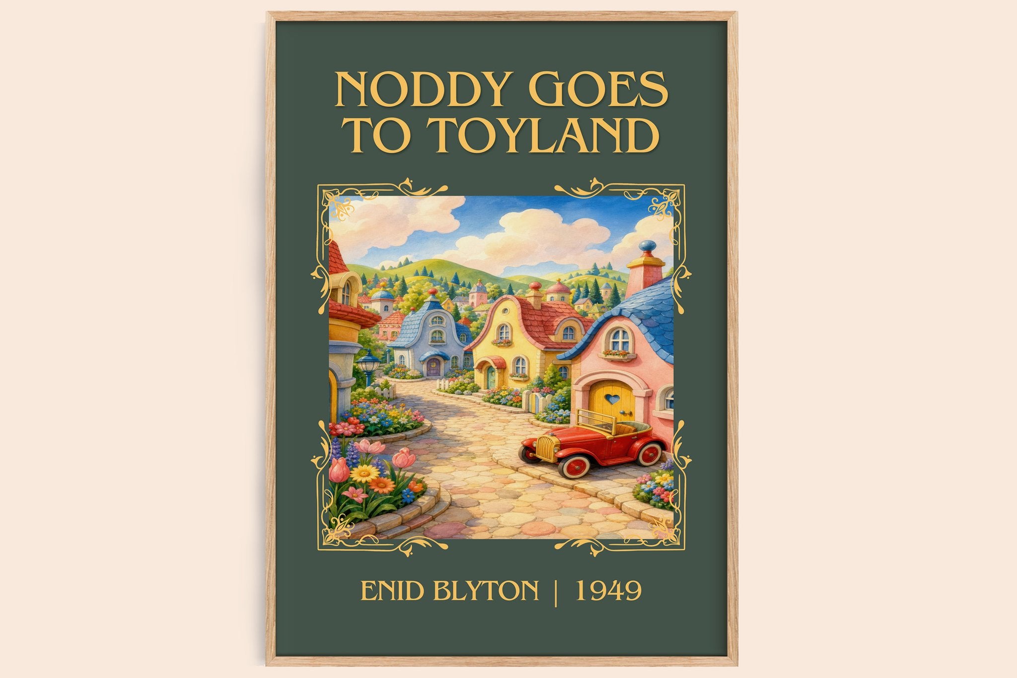 Noddy Goes To Toyland Classic Book Art Print by Enid Blyton