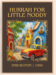 Hurrah For Little Noddy Classic Book Art Print by Enid Blyton – book poster
