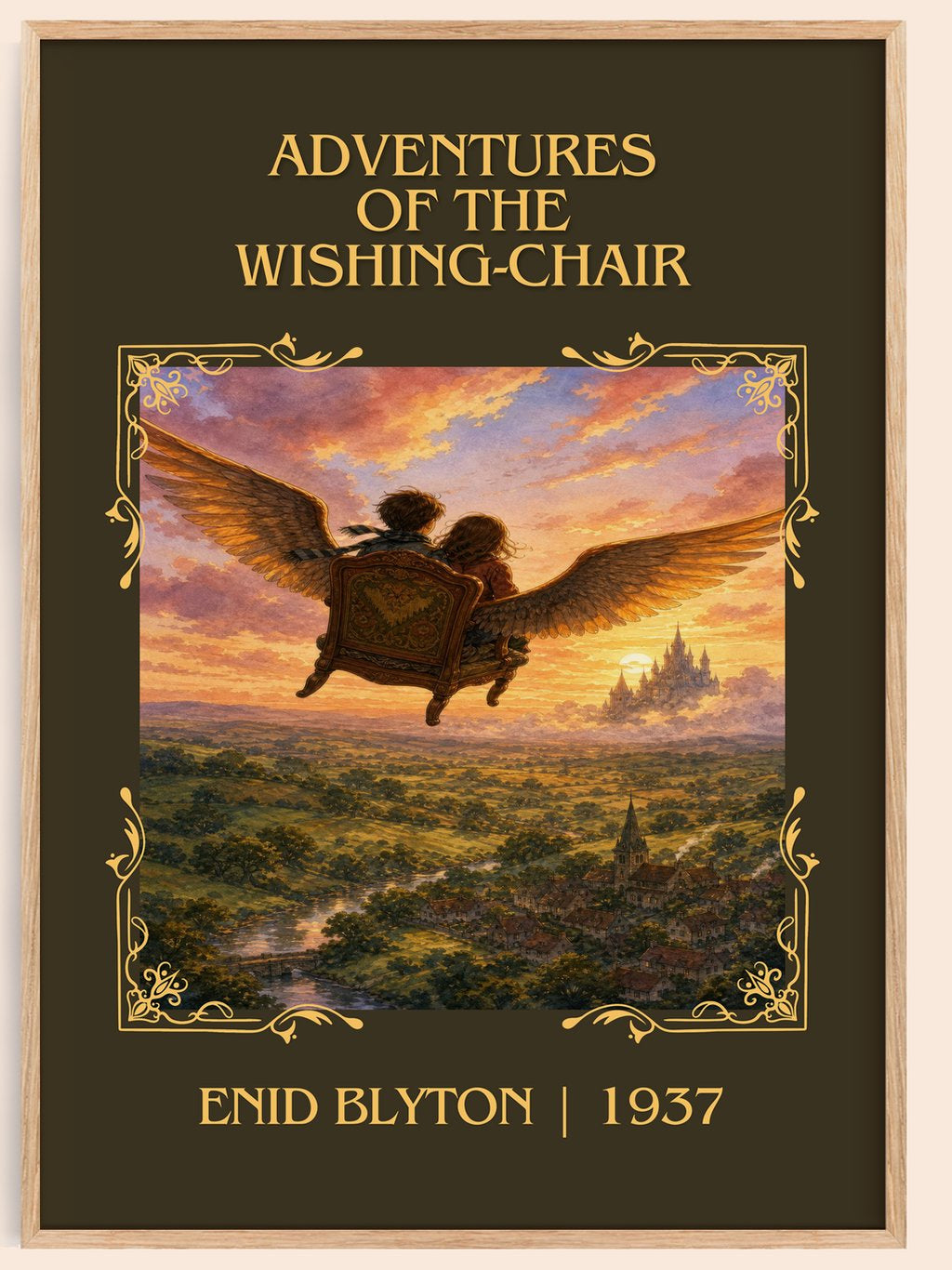 Adventures Of The Wishing-Chair Classic Book Art Print by Enid Blyton – book poster
