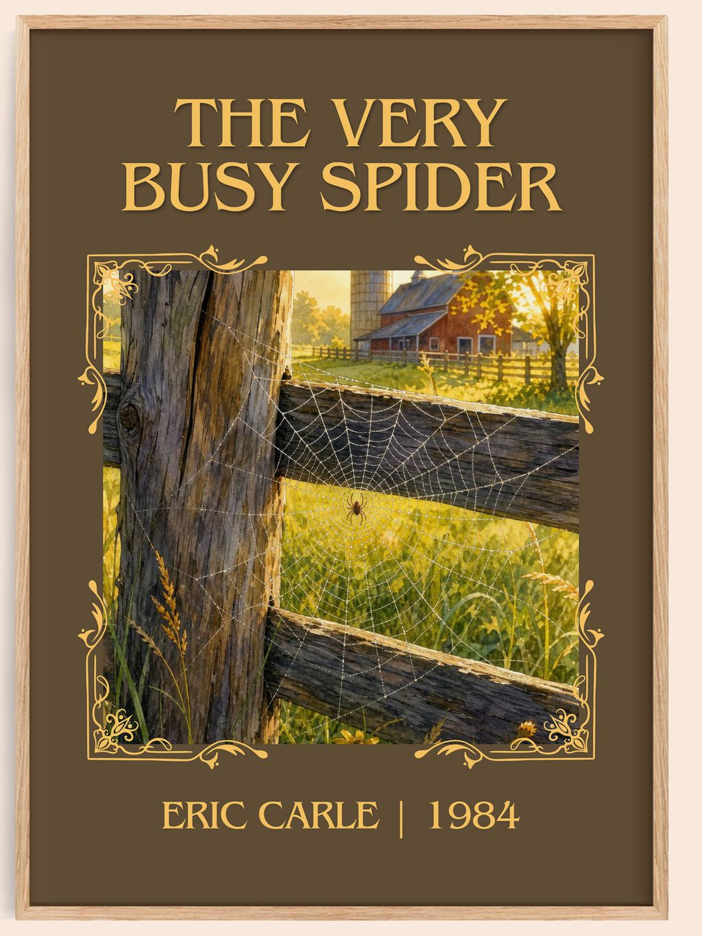 The Very Busy Spider Classic Book Art Print by Eric Carle – book poster