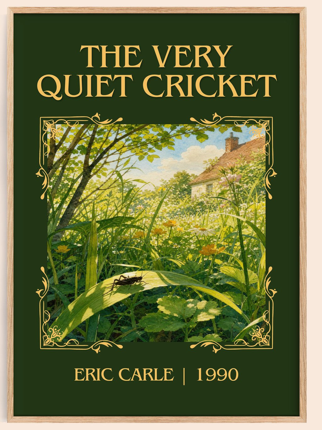 The Very Quiet Cricket Classic Book Art Print by Eric Carle – book poster
