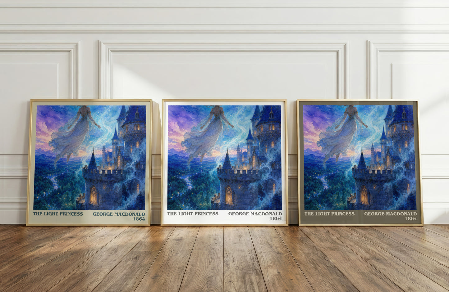The Light Princess literary art print colour and style options – George Macdonald book art