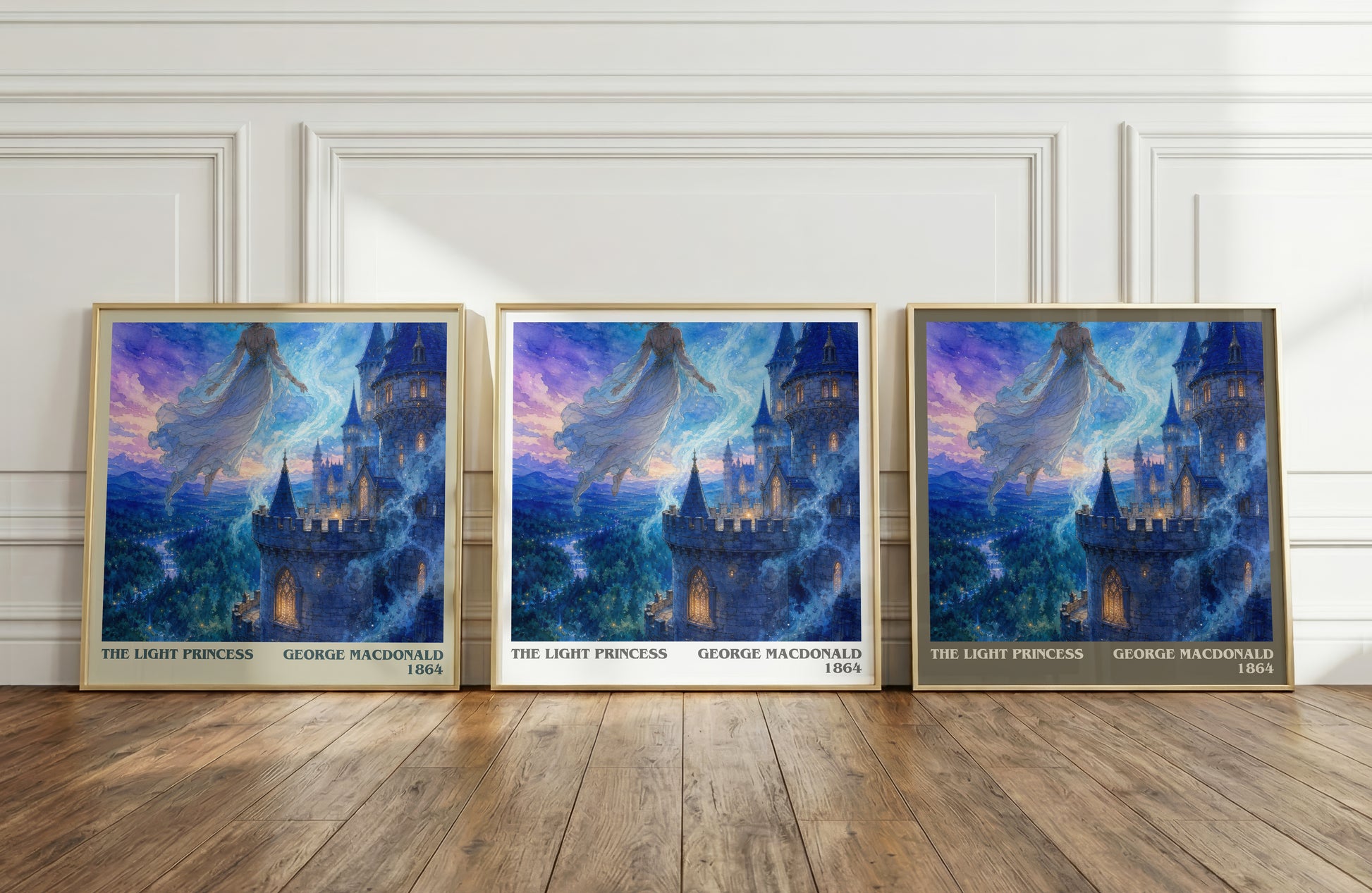 The Light Princess literary art print colour and style options – George Macdonald book art