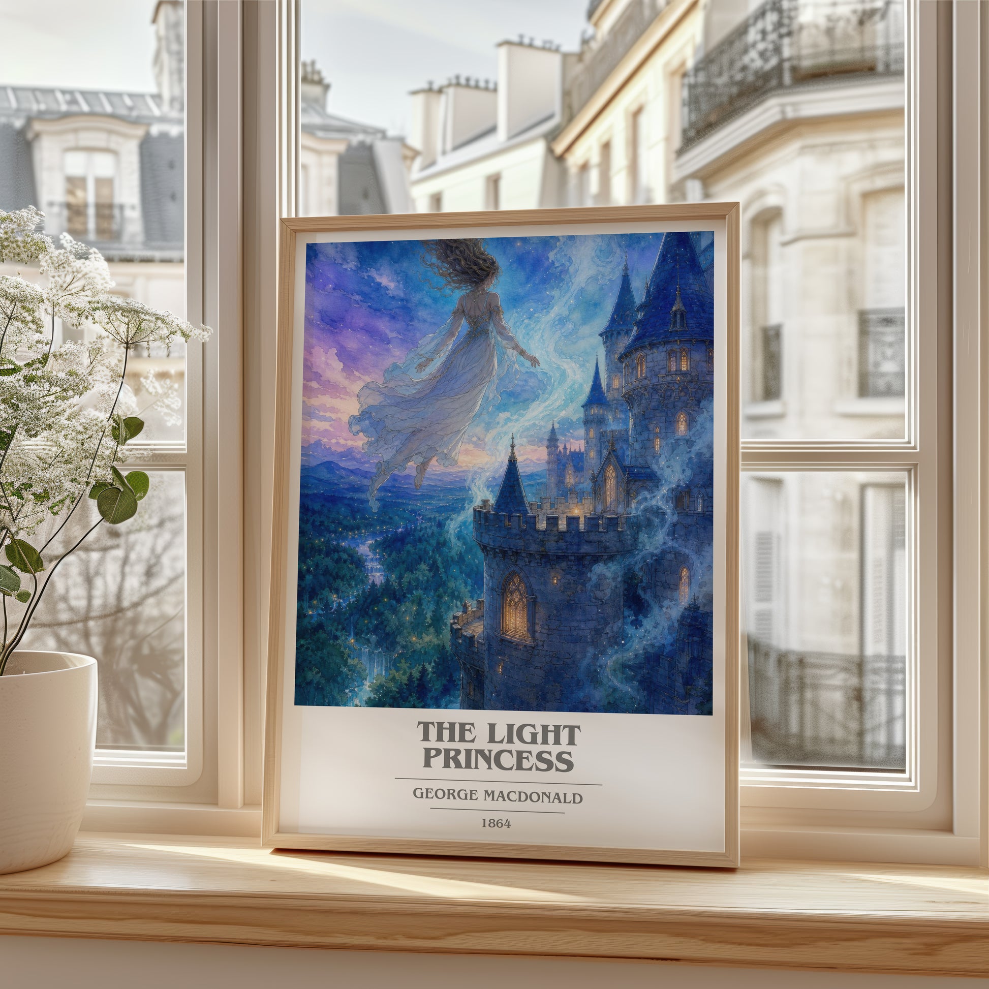 The Light Princess book cover poster colour and style options – George Macdonald book art