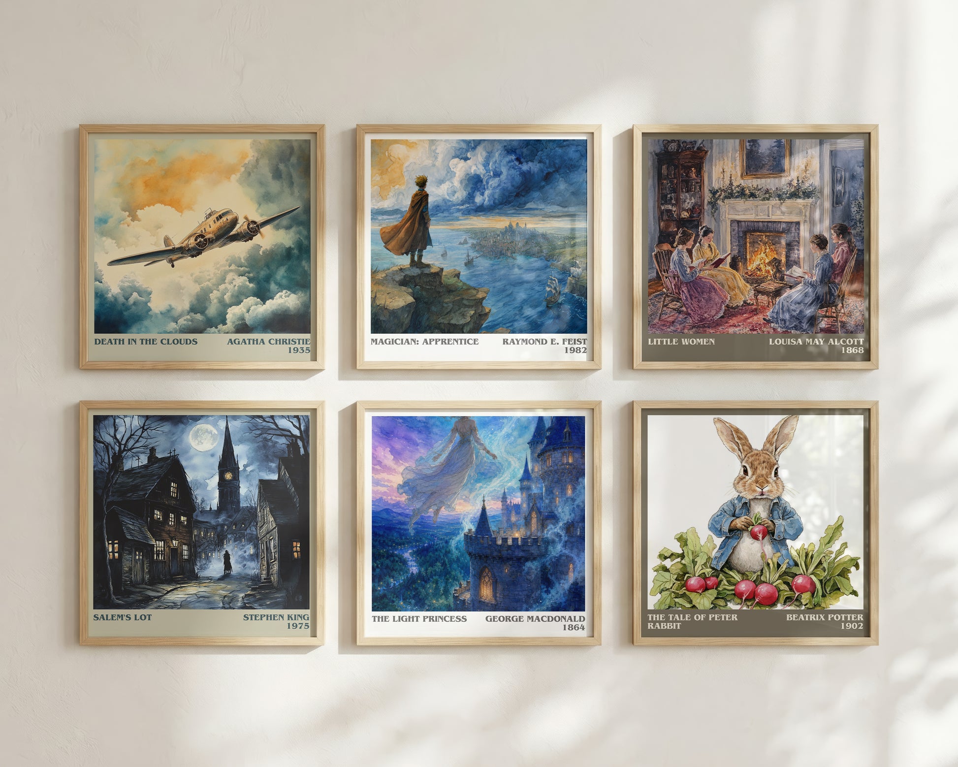 The Light Princess literary print framed by window – literary home decor