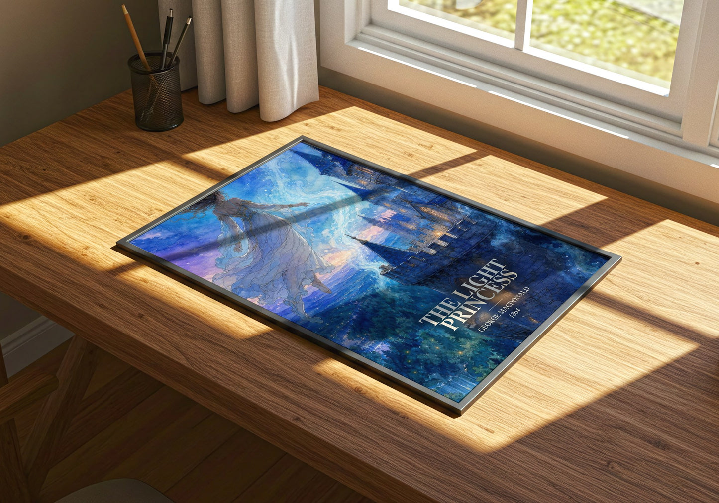 The Light Princess watercolour book poster framed on wall – childrens wall art