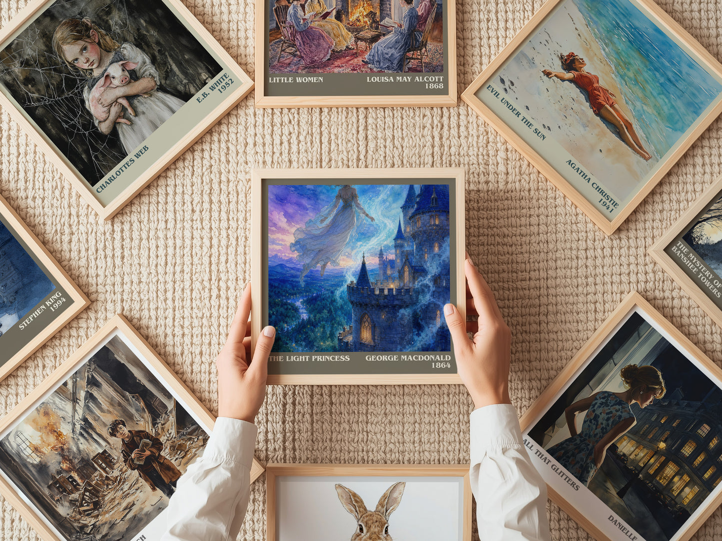 The Light Princess literary book poster framed on wall – childrens wall art