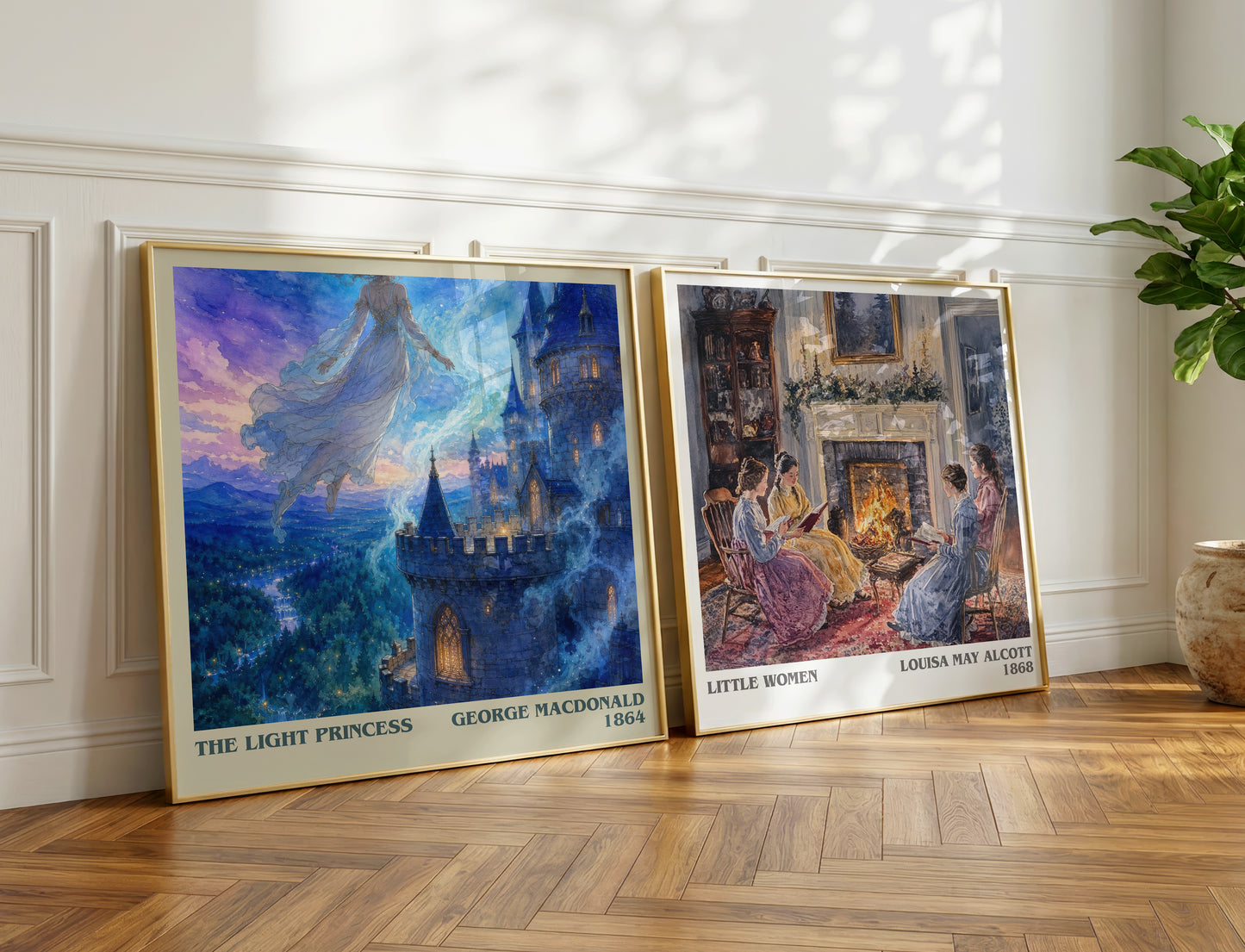 The Light Princess literary print on bookshelf – George Macdonald fan gift