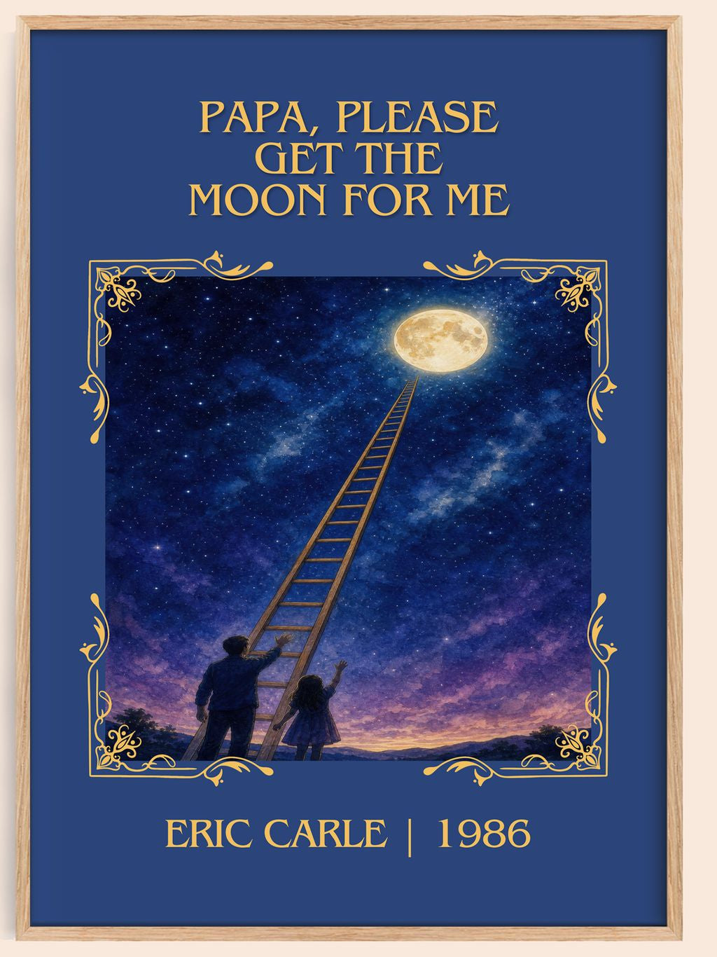 Papa, Please Get The Moon For Me Classic Book Art Print by Eric Carle – book poster