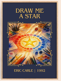 Draw Me A Star Classic Book Art Print by Eric Carle – book poster