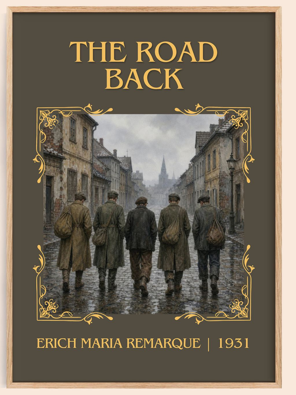 The Road Back Classic Book Art Print by Erich Maria Remarque – book poster