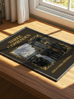 Three Comrades Classic Book Art Print by Erich Maria Remarque – print on a sunlit desk