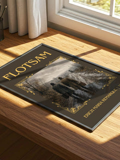Flotsam Classic Book Art Print by Erich Maria Remarque – print on a sunlit desk