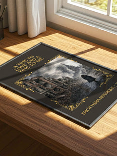 Time To Love And A Time To Die Classic Book Art Print by E. Remarque – print on a sunlit desk