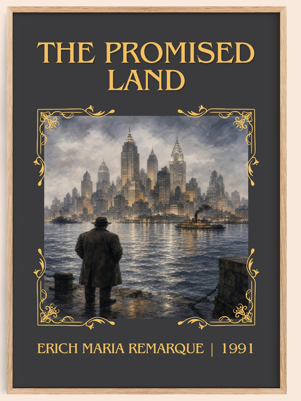 The Promised Land Classic Book Art Print by Erich Maria Remarque – book poster