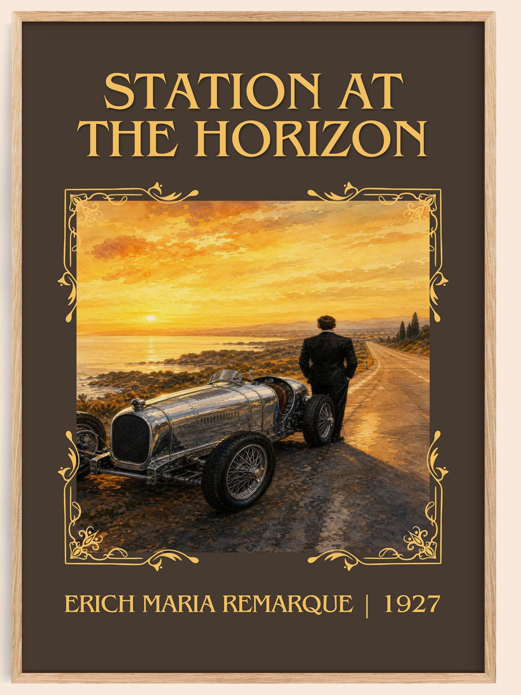 Station At The Horizon Classic Book Art Print by Erich Maria Remarque – book poster