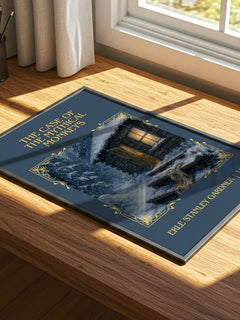 Case Of The Mythical Monkeys Classic Book Art Print by E. Gardner – print on a sunlit desk