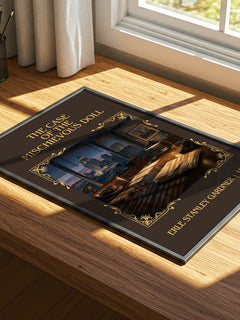 Case Of The Mischievous Doll Classic Book Art Print by E. Gardner – print on a sunlit desk