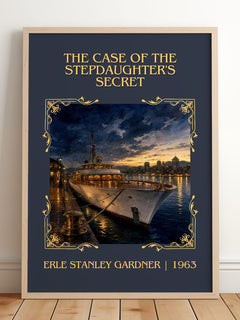 Case Of The Stepdaughter'S Secret Classic Book Art Print by E. Gardner – framed print leaning on a wooden floor