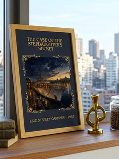 Case Of The Stepdaughter'S Secret Classic Book Art Print by E. Gardner – framed print on a city-view windowsill