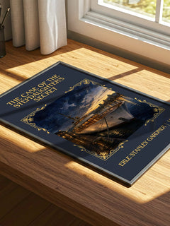 Case Of The Stepdaughter'S Secret Classic Book Art Print by E. Gardner – print on a sunlit desk
