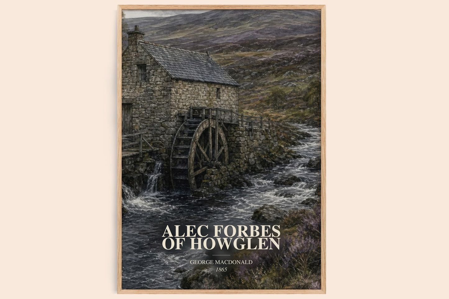 Alec Forbes Of Howglen watercolour book poster by George Macdonald – framed literary art print
