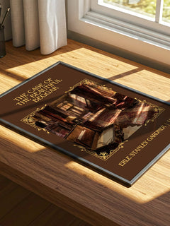 Case Of The Beautiful Beggar Classic Book Art Print by E. Gardner – print on a sunlit desk